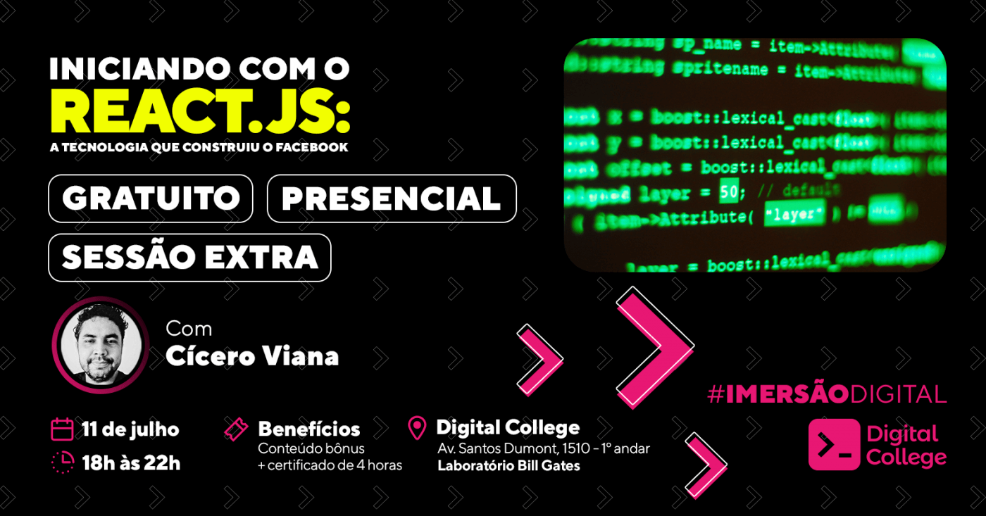 REACT.JS - A TECNOLOGIA QUE CONSTRUIU O FACEBOOK em Fortaleza - Sympla