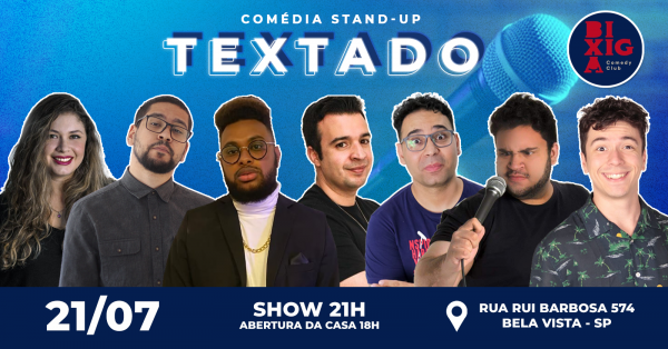 TEXTADO - STANDUP COMEDY em São Paulo - Sympla