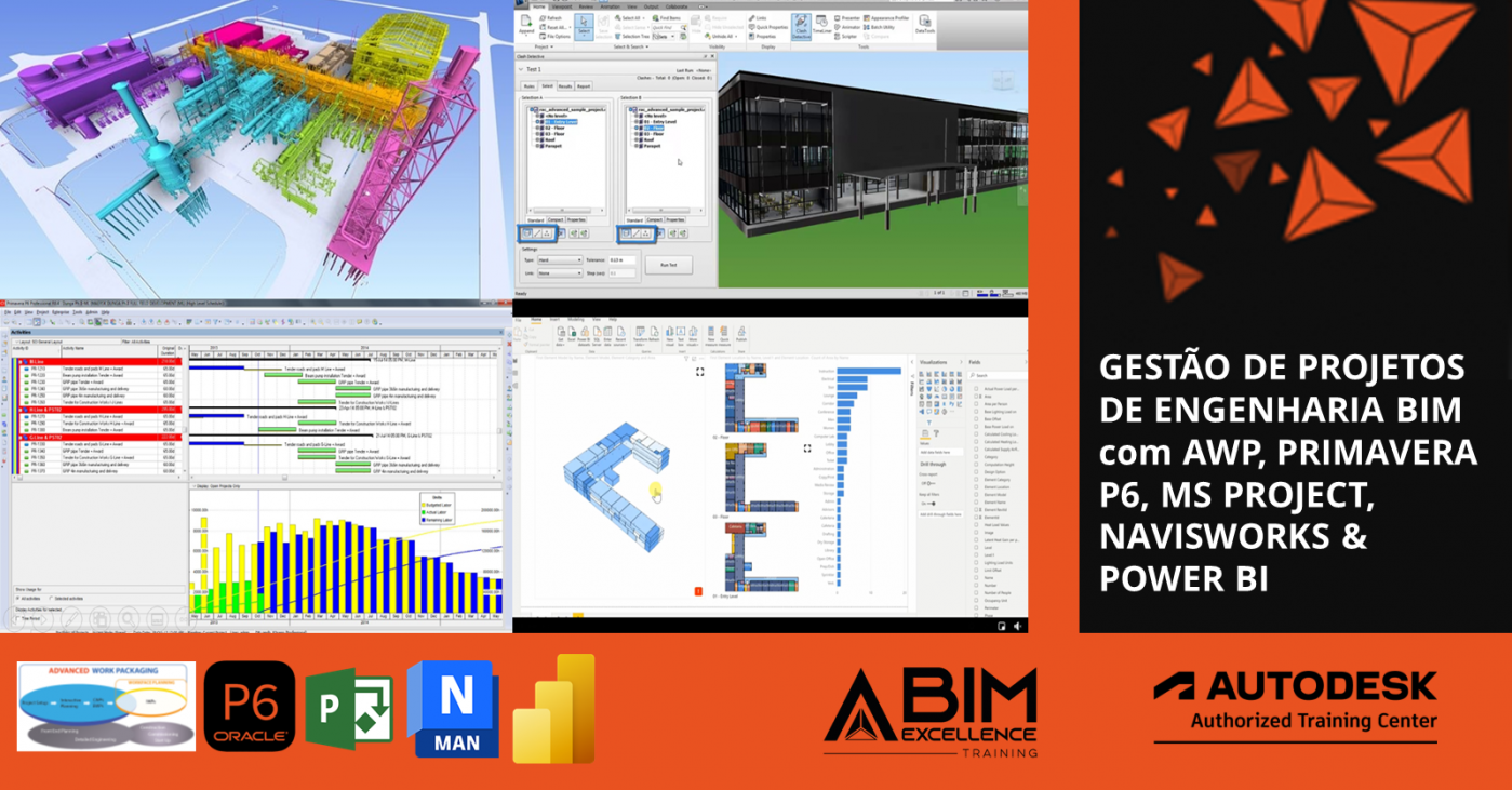 GESTÃO DE PROJETOS DE ENGENHARIA BIM com AWP, PRIMAVERA P6, MS PROJECT ...