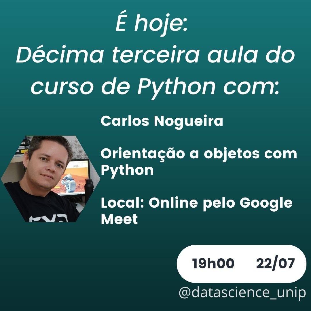 Orientação a objetos com Python em São José do Rio Pardo - Sympla