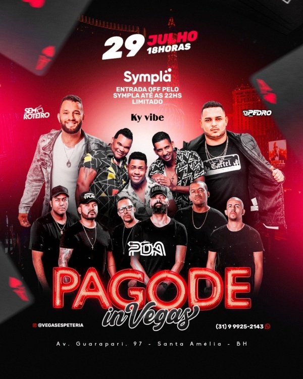 Pagode In Vegas em Belo Horizonte Sympla