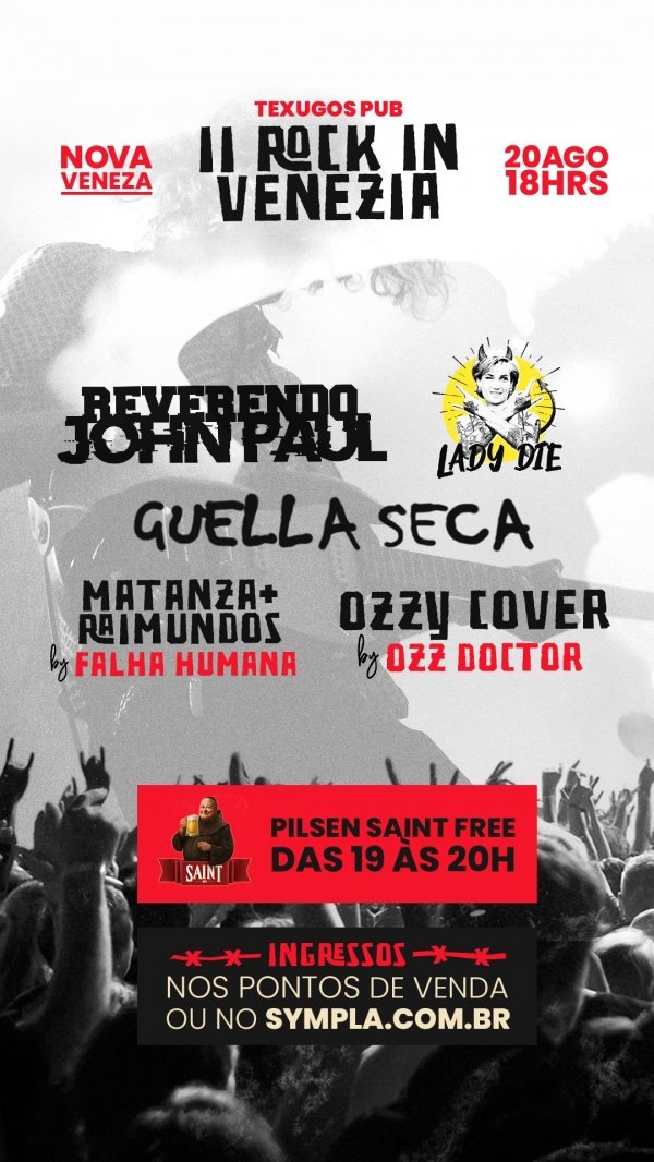 Festival Rock in Venezia em Nova Veneza - Sympla