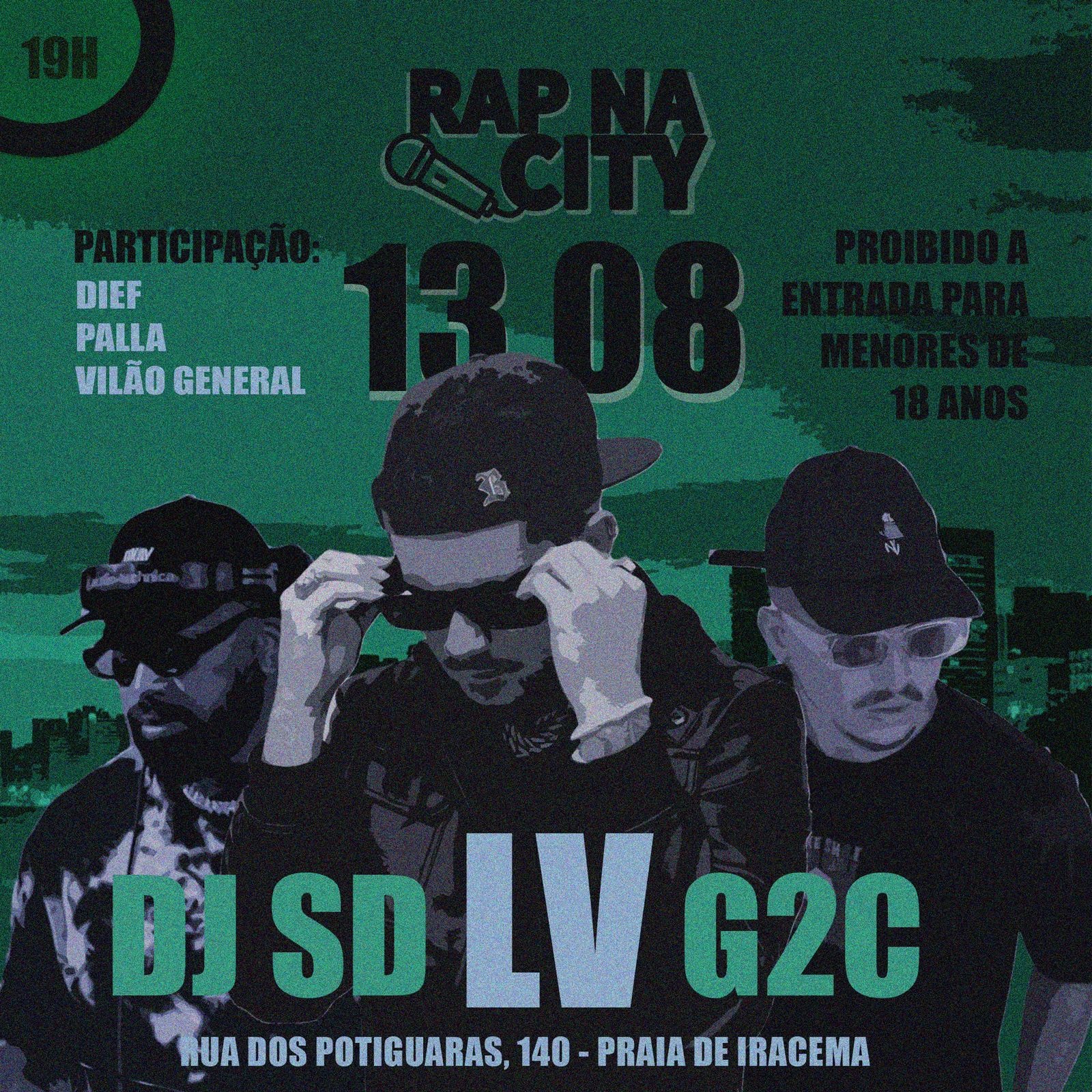 洋楽 CENTER CITY COALITION g-rap Rap na City - 13.08 em Fortaleza - Sympla