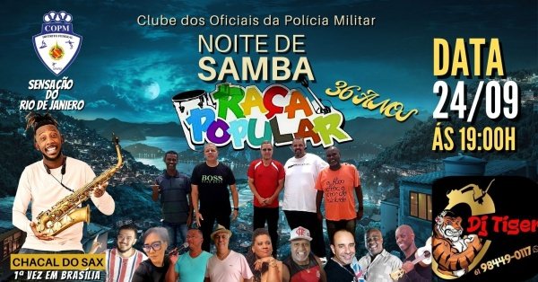 Chacal do Sax e os 36 anos do Grupo Raça Popular em Brasília - Sympla