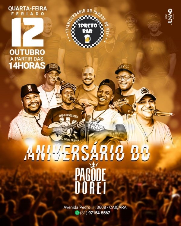 Aniversário do Pagode do Rei em Belo Horizonte Sympla