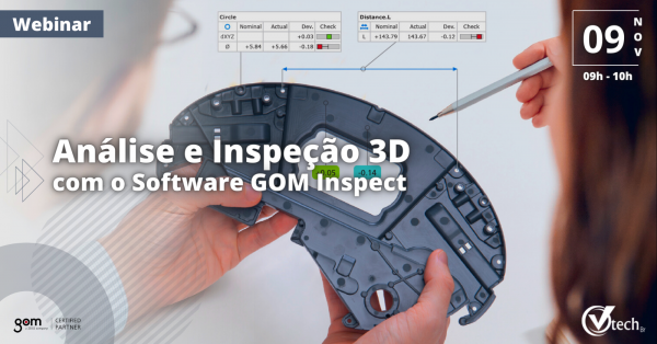 Webinar: Inspeção e Análise 3D com GOM Inspect - online - Sympla
