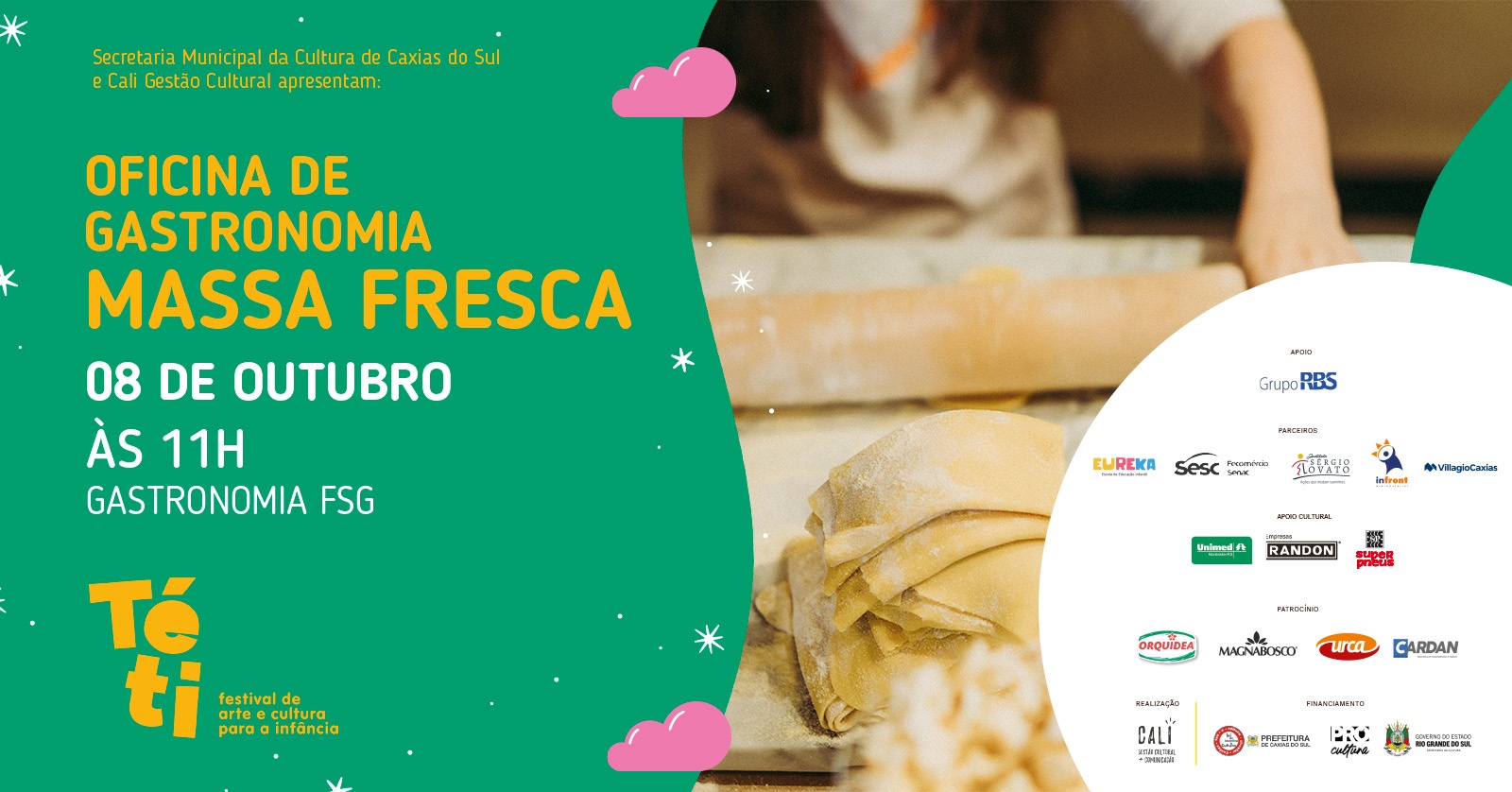 Festival Téti - Oficina de Gastronomia - Massa Fresca em Caxias do Sul -  Sympla