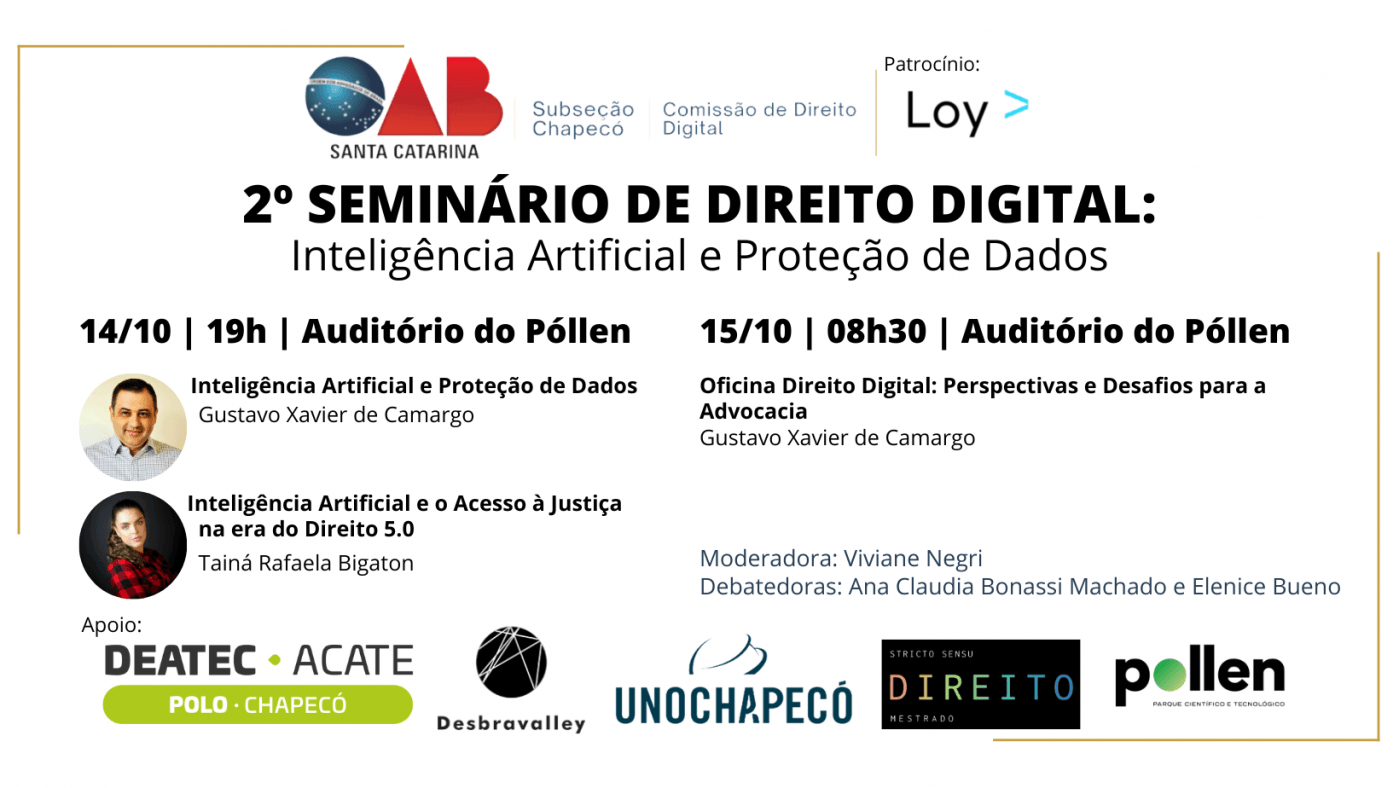 2° Seminário de Direito Digital: Inteligência Artificial e Proteção de ...
