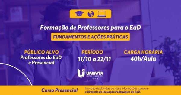 Formação de Professores para EaD: Fundamentos e ações práticas em ...