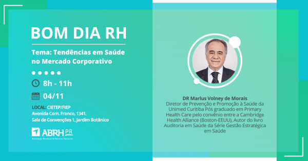 Bom Dia RH – Tendências em saúde no mercado corporativo em Curitiba - 2023 - Sympla Bom Dia RH – Tendências em saúde no mercado corporativo em Curitiba - 2023 - Sympla