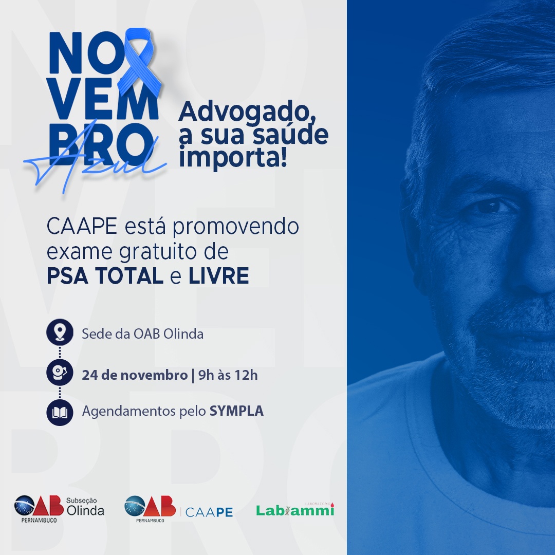 Exames De PSA TOTAL E LIVRE Campanha Novembro Azul Em Olinda 2024 exames-de-psa-total-e-livre-campanha-novembro-azul-em-olinda-2024