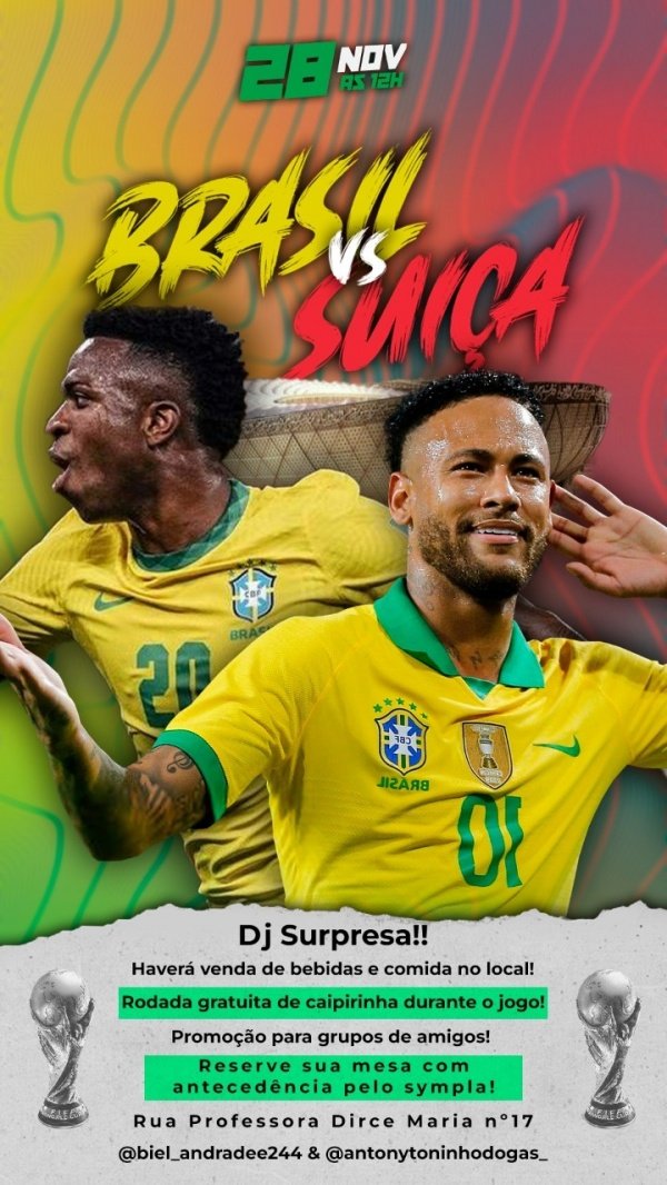 Brasil vs suiça ao vivo Toninho beer em Belo Horizonte Sympla