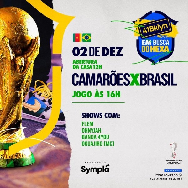 Brasil X Camarões 02/12 em Curitiba 2024 Sympla