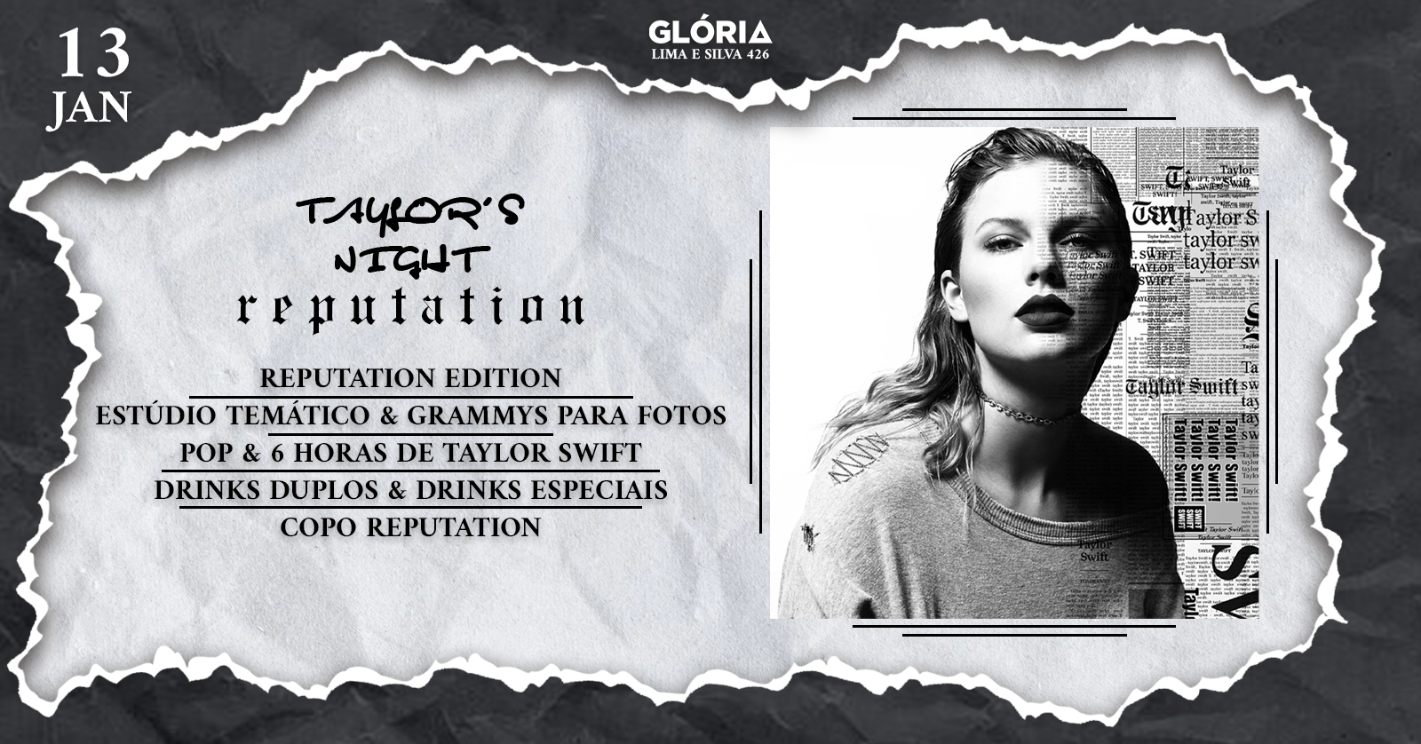 TaylorNight // ESPECIAL Reputation / 13.01 em Porto Alegre - Sympla