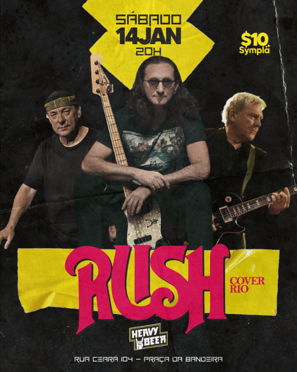 RUSH COVER RIO UM SUPER TRIBUTO DE VOLTA AO HEAVY BEER BAR ! em Rio