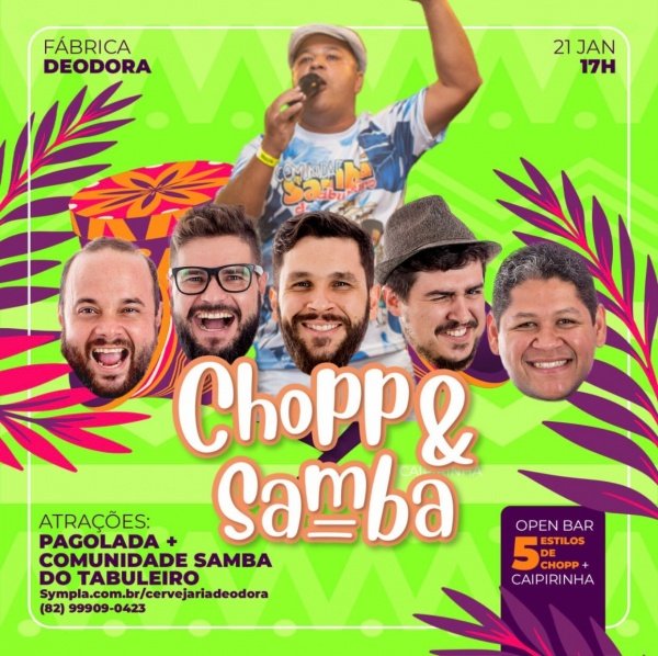 Chopp & Samba 21 janeiro em Maceió Sympla