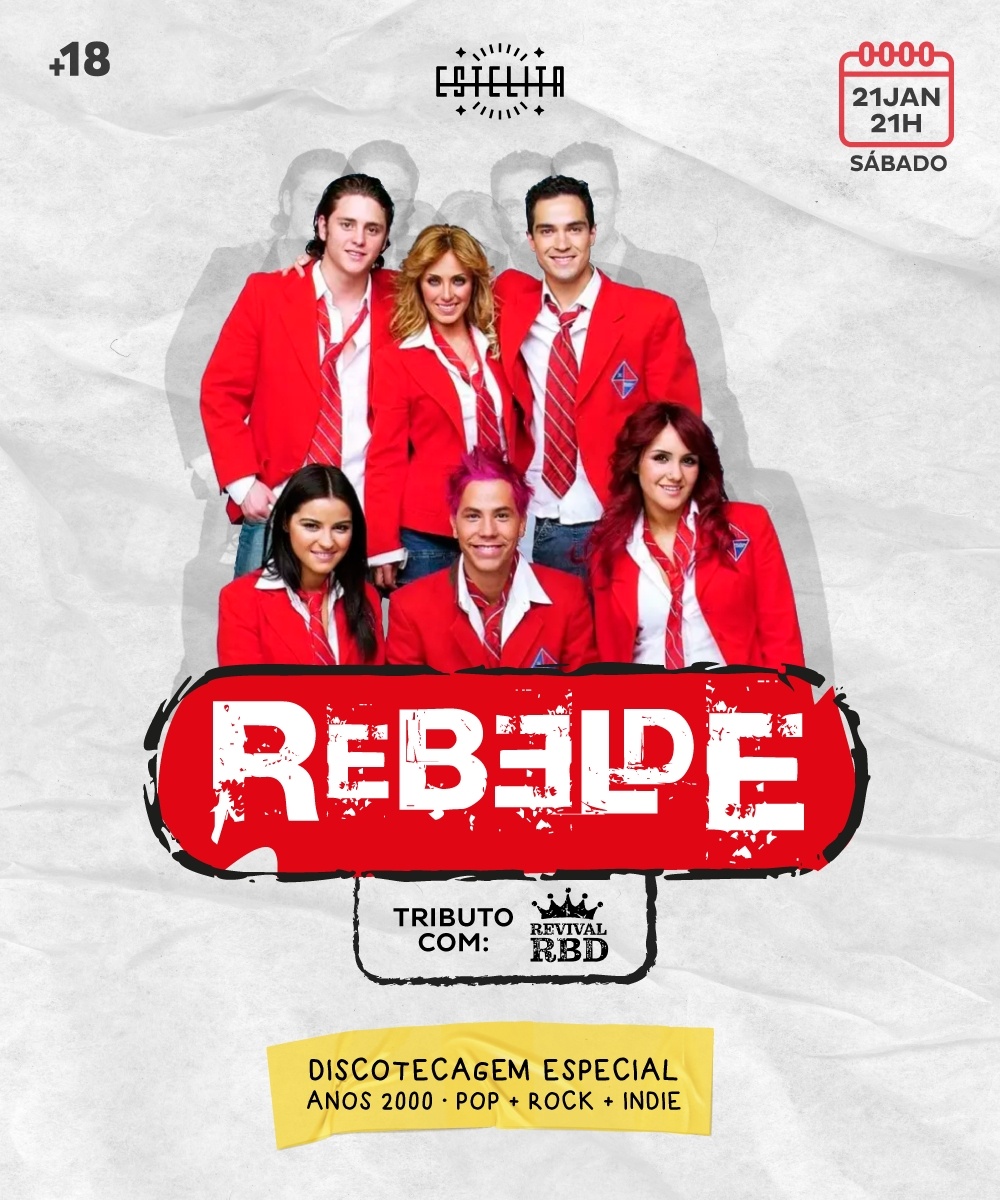 Tributo a Rebelde (REVIVAL RBD) | Estelita em Recife - Sympla