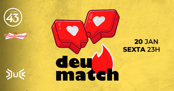 DEU MATCH em Belo Horizonte - Sympla