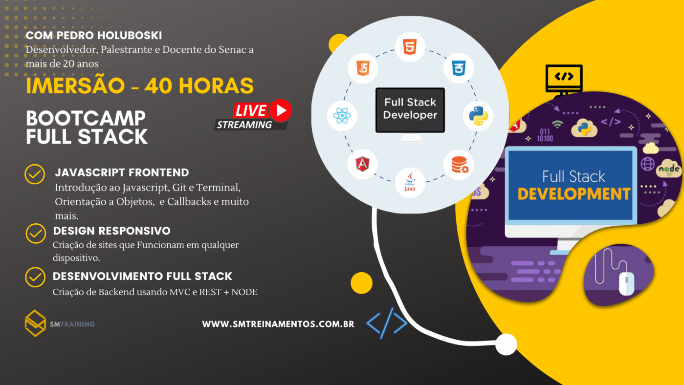 Bootcamp Full Stack - Imersão 40 horas - online - Sympla