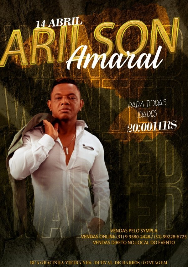 Arilson Amaral em Contagem Sympla