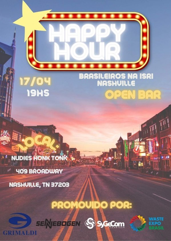 HAPPY HOUR BRASILEIROS NA ISRI NASHVILLE em São Paulo Sympla