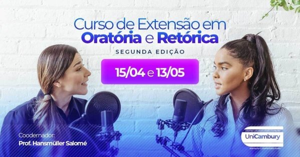 Curso de Extensão em Oratória e Retórica - 2ª Edição em Goiânia - Sympla