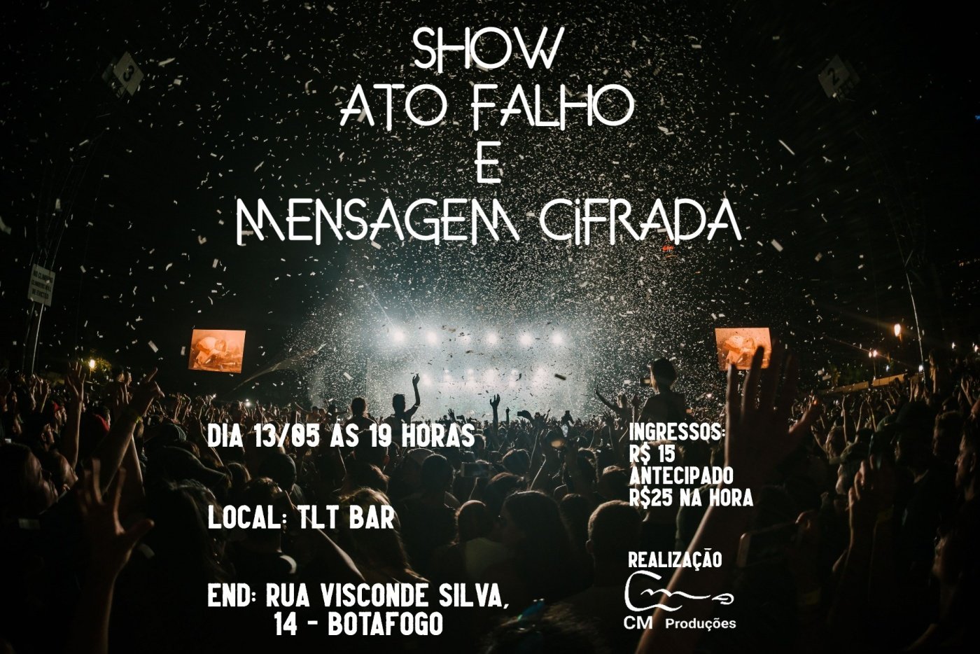 Falho Show Ato Falho e Mensagem Cifrada em Rio de Janeiro - Sympla