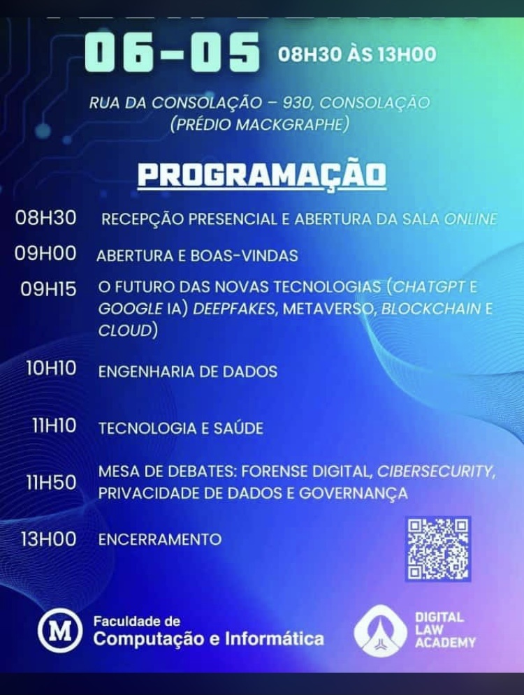 Tech Summit ( Universidade Mackenzie e Digital Law Academy) em São