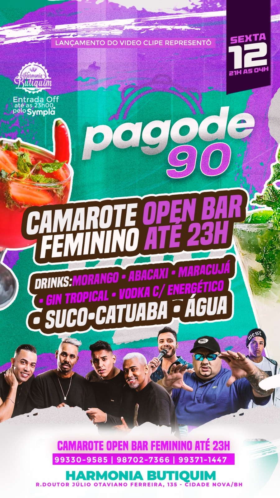 PAGODE 90 Lançamento Clip Represento em Belo Horizonte Sympla