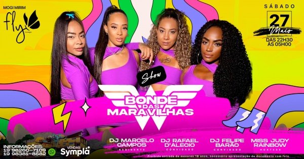 BONDE DAS MARAVILHAS na Fly - 27 Maio 2023 às 22:30h em Mogi Mirim - Sympla