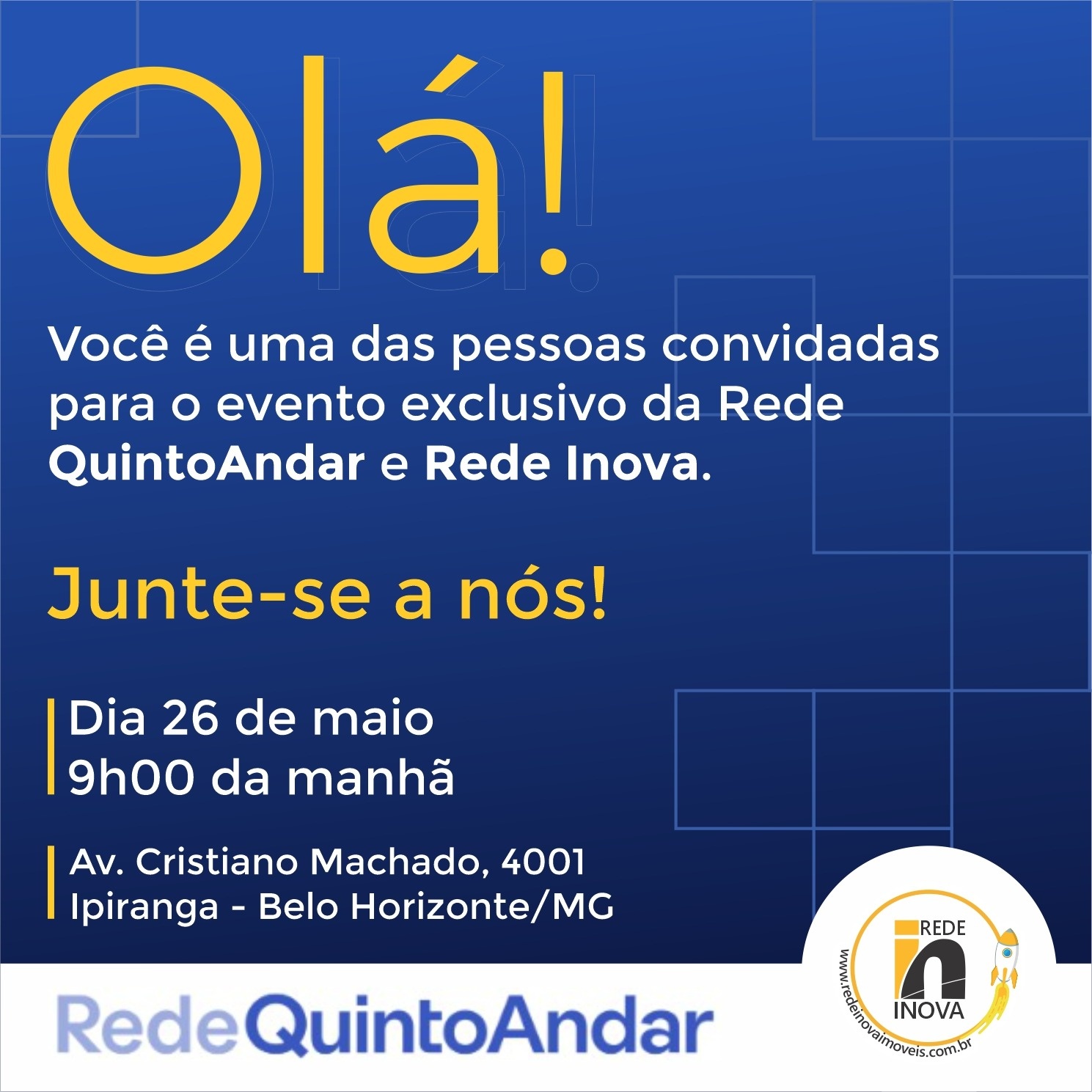 Rede Inova e Rede Quinto Andar em Belo Horizonte Sympla