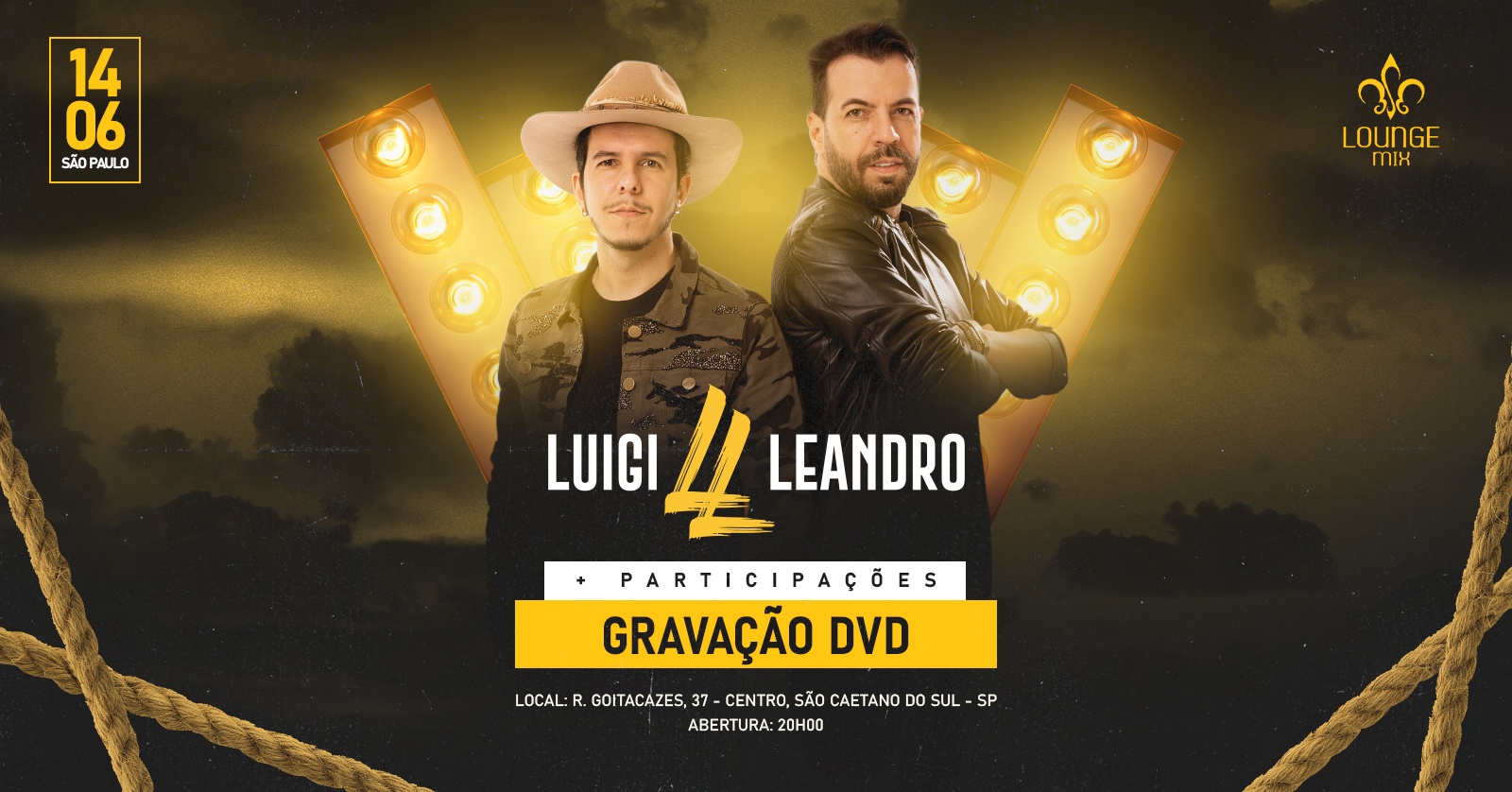 Gravação do DVD Luigi e Leandro em São Caetano do Sul - Sympla