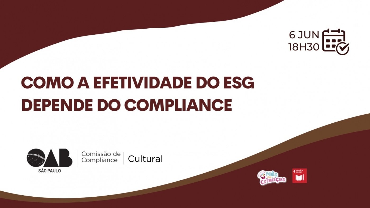 Como a Efetividade do ESG Depende do Compliance - online - Sympla