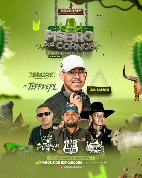 PISEIRO DOS CORNOS em Brasília - 2023 - Sympla