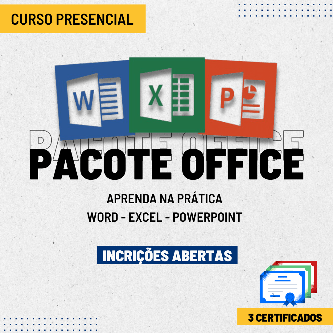 Pacote Office: Word, Excel e PowerPoint - Curso Presencial em Aparecida ...