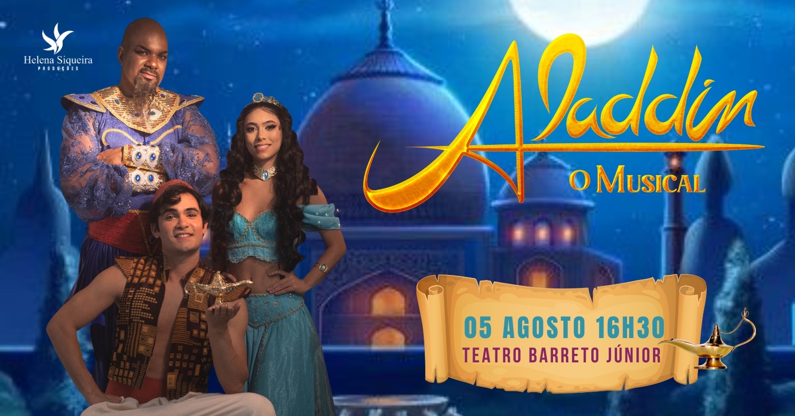 Aladin - O Musical (05 de AGOSTO / 16h30) em Recife - Sympla