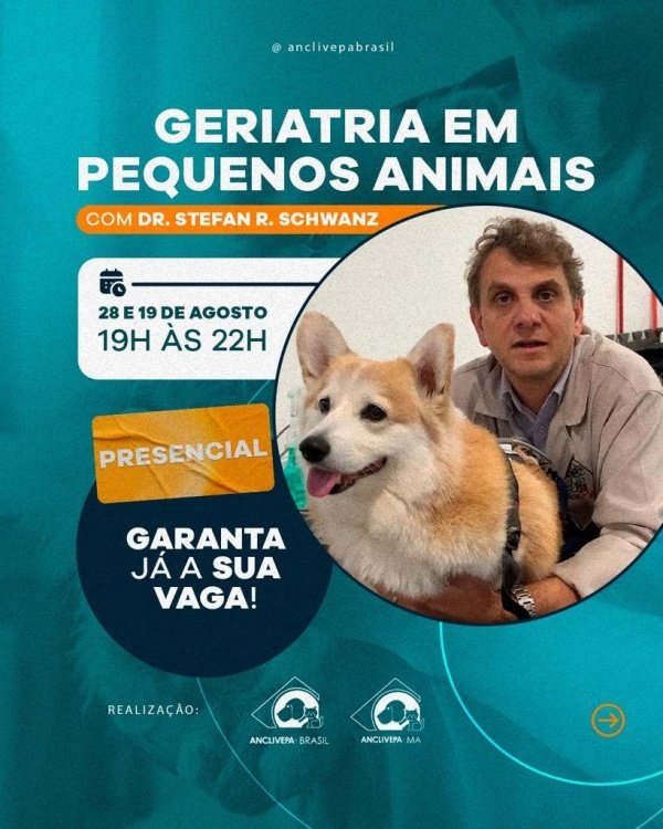 GERIATRIA EM PEQUENOS ANIMAIS COM DR. STEFAN R. SCHWANZ em São Luís ...