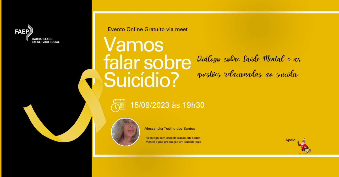 Setembro Amarelo: Vamos falar sobre suícidio? - online - Sympla