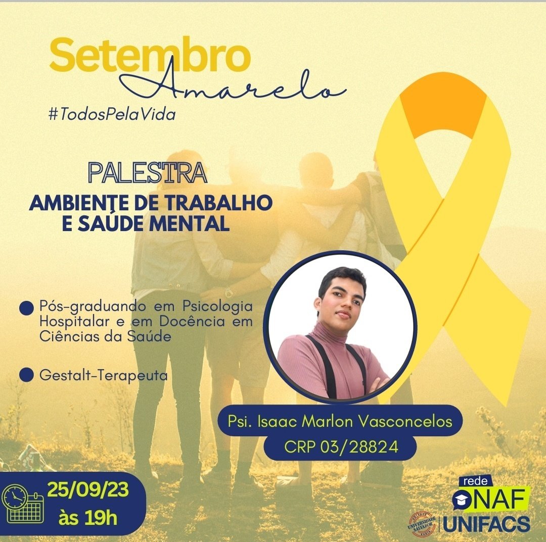 Palestra Setembro Amarelo - online - Sympla