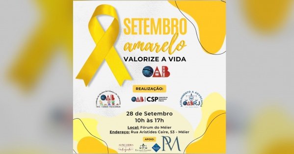 Setembro Amarelo - Valorize a vida em Rio de Janeiro - Sympla