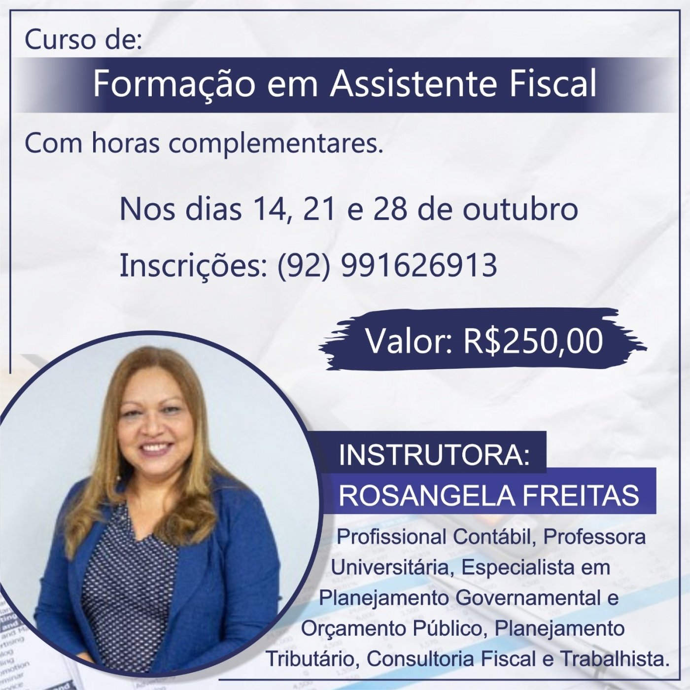 Curso: Formação em Assistente Fiscal em Manaus - Sympla