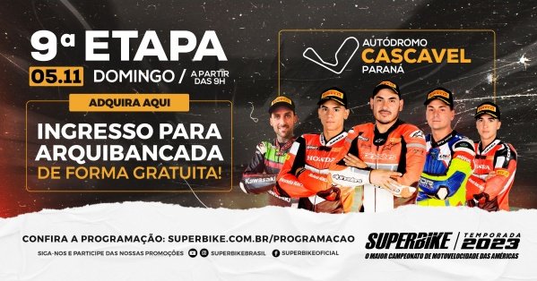 [ARQUIBANCADA GRATUITA] 9ª Etapa - Superbike Brasil - 2023 - Cascavel ...