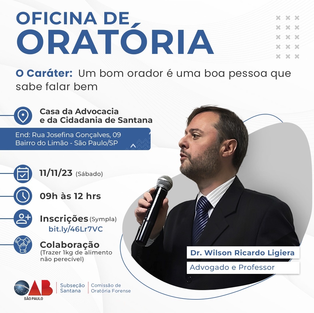 OFICINA DE ORATÓRIA OFICINA DE ORATÓRIA
