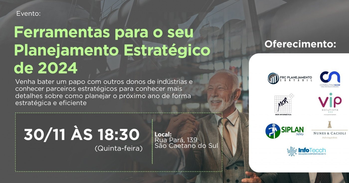 Evento Exclusivo: para Indústria: Ferramentas para o seu Planejamento ...