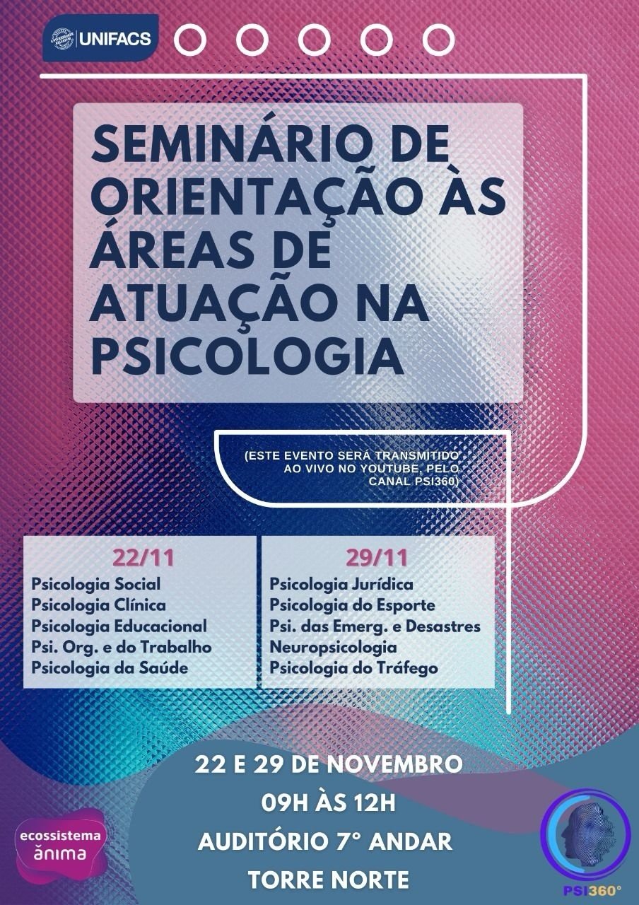 Seminários de Orientação as áreas de Atuação da Psicologia em Salvador ...