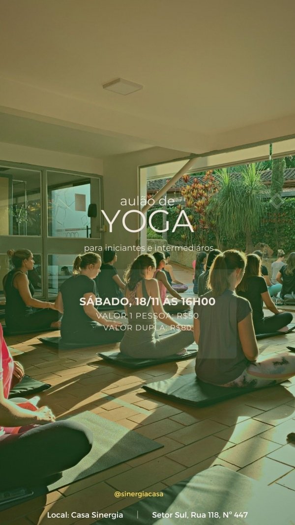 Aulão de Yoga - Casa Sinergia c/ Thalita Adams em Goiânia - Sympla