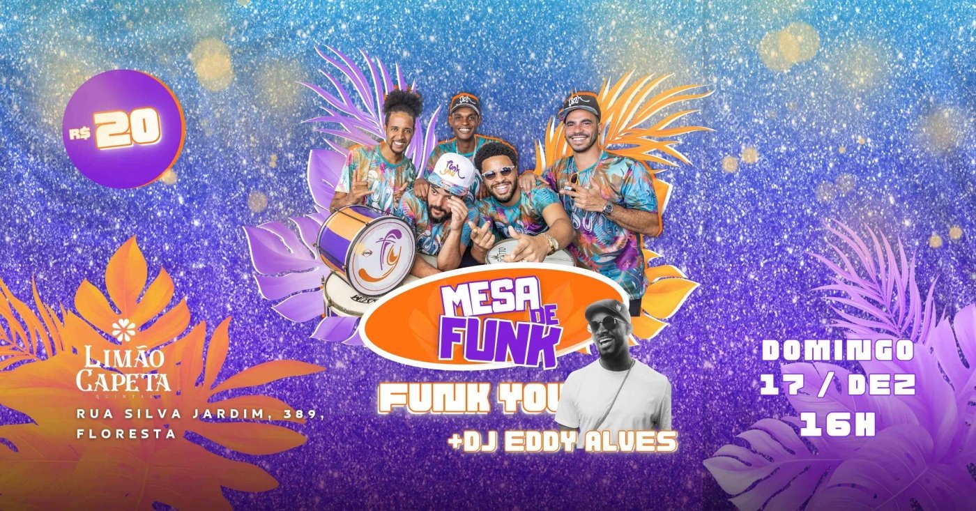 Mesa de Funk com o Bloco Funk You em Belo Horizonte - Sympla