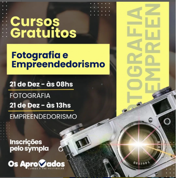 CURSO GRATUITO DE FOTOGRAFIA E MIDIA SOCIAL E EMPREENDEDORISMO em ...