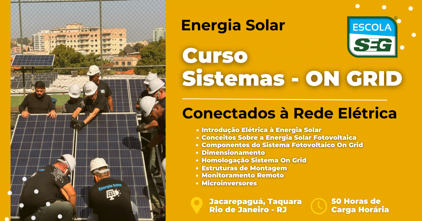 CURSO DE ENERGIA SOLAR - SISTEMA ON GRID (MAIO) 2026