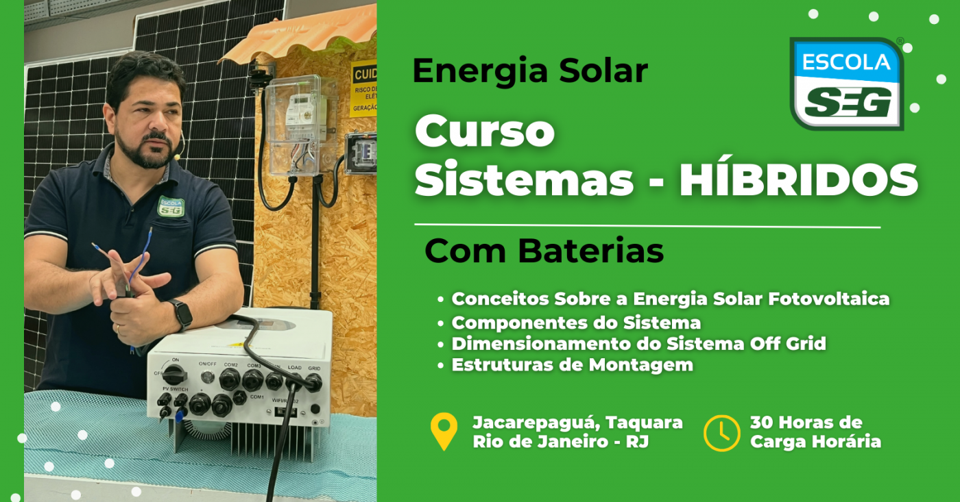 CURSO DE ENERGIA SOLAR - SISTEMA HÍBRIDOS (MAIO)